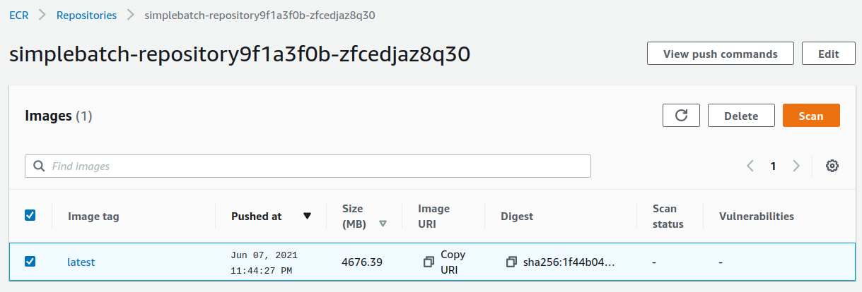 ECR から Docker image を削除する